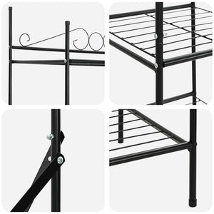 Offener Kleiderschrank Schwarz Stahl 104,5cm