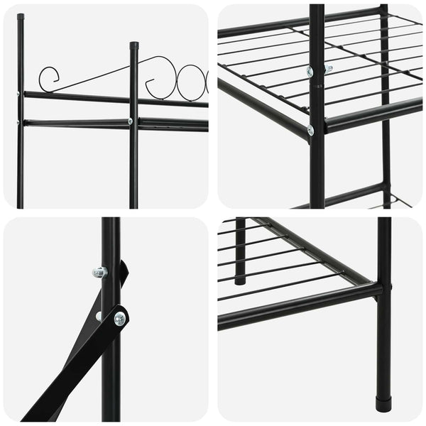 Offener Kleiderschrank Schwarz Stahl 104,5cm