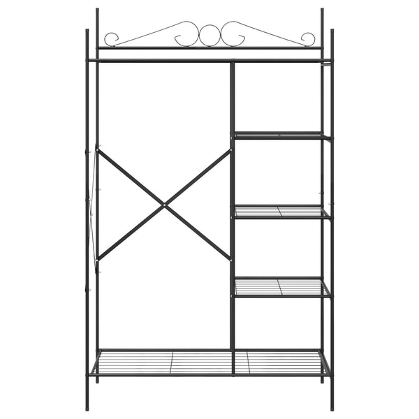 Offener Kleiderschrank Schwarz Stahl 104,5cm