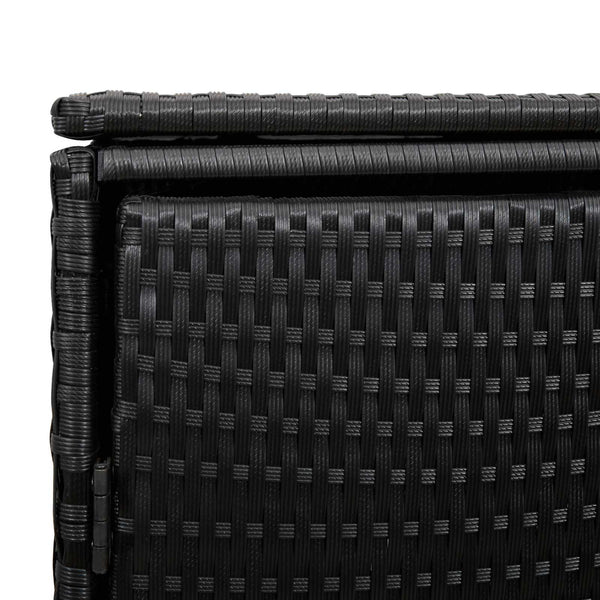 Schwarze Mülltonnenbox aus Polyethylen