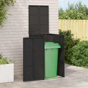 Schwarze Mülltonnenbox aus Polyethylen