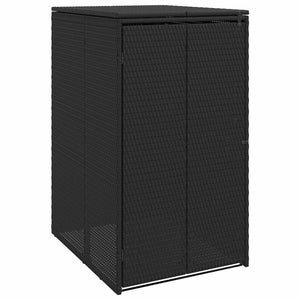 Schwarze Mülltonnenbox aus Polyethylen