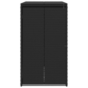 Schwarze Mülltonnenbox aus Polyethylen