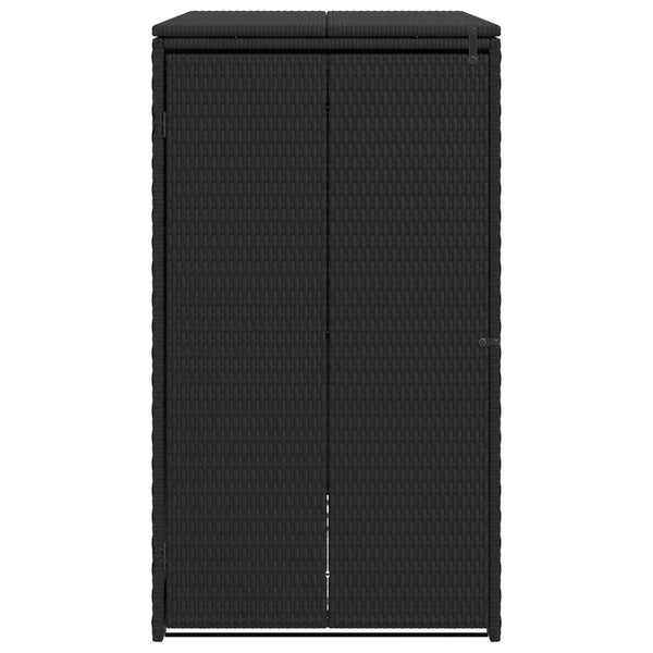 Schwarze Mülltonnenbox aus Polyethylen