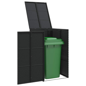 Schwarze Mülltonnenbox aus Polyethylen