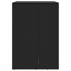 Schwarze Mülltonnenbox aus Polyethylen