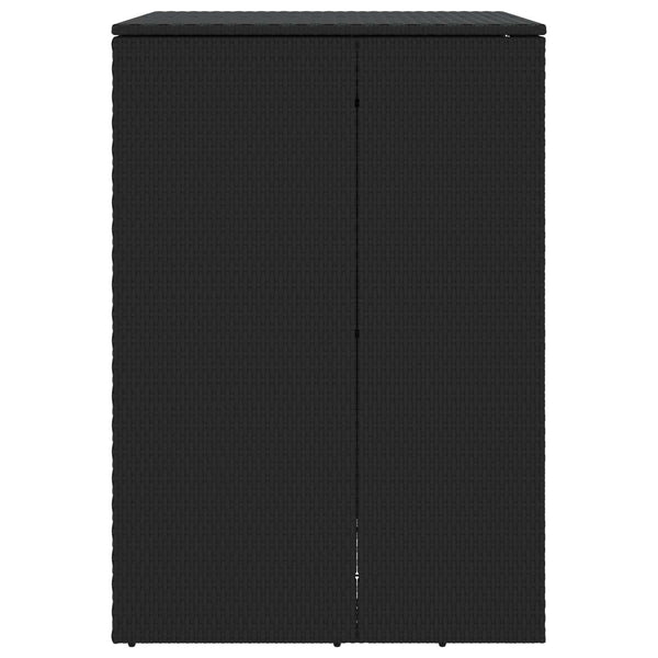 Schwarze Mülltonnenbox aus Polyethylen