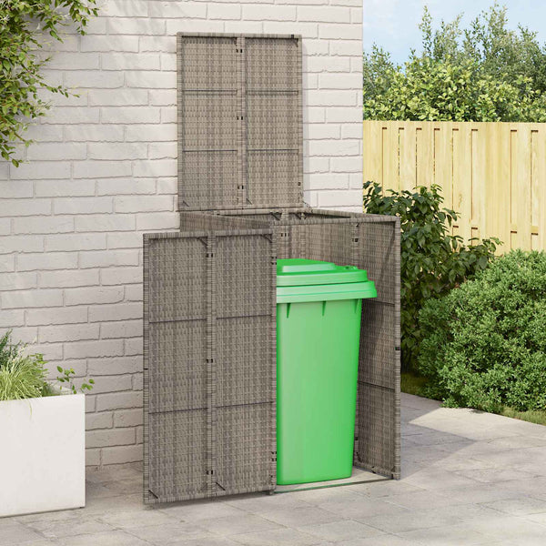 Mülltonnenbox Grau Polyethylen 65x80x115 cm