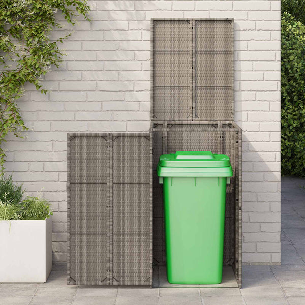 Mülltonnenbox Grau Polyethylen 65x80x115 cm