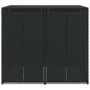 Mülltonnenbox Schwarz 2er-Set Polyethylen