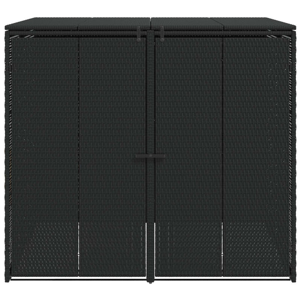 Mülltonnenbox Schwarz 2er-Set Polyethylen