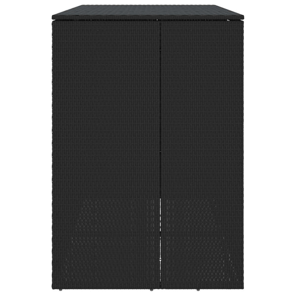 Mülltonnenbox Schwarz 2er-Set Polyethylen