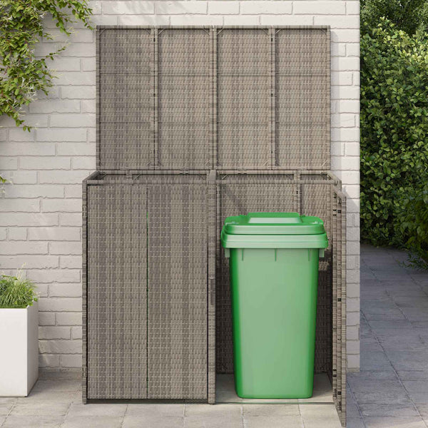 Mülltonnenbox 2er Set Grau Polyethylen