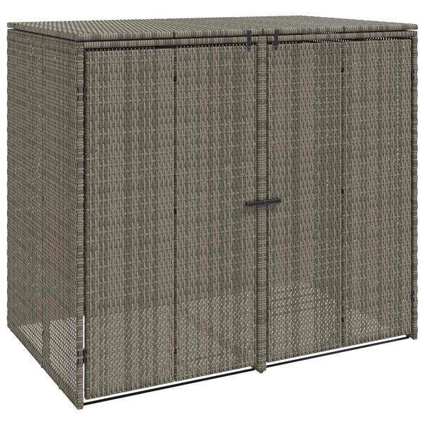 Mülltonnenbox 2er Set Grau Polyethylen