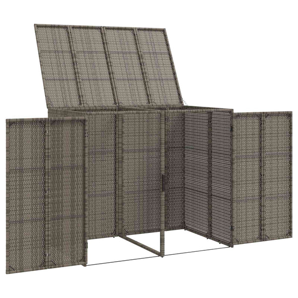 Mülltonnenbox 2er Set Grau Polyethylen