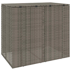 Mülltonnenbox 2er Set Grau Polyethylen