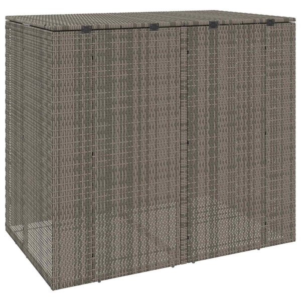 Mülltonnenbox 2er Set Grau Polyethylen