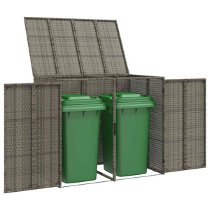 Mülltonnenbox 2er Set Grau Polyethylen