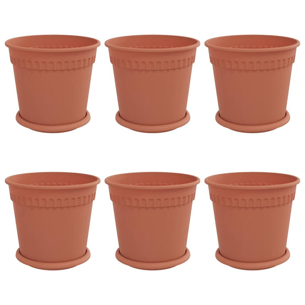 Blumentöpfe 6er Set Ziegelrot Ø 19cm