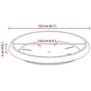 Blumentöpfe 6er Set Ziegelrot Ø 19cm