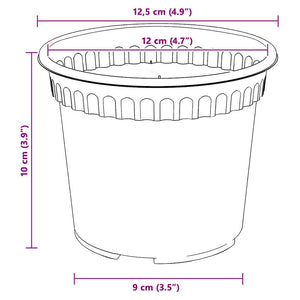 Blumentöpfe Ziegelrot 12,5 cm - 24er Set