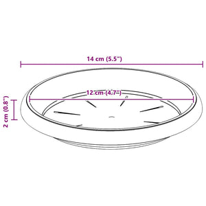 Blumentöpfe Ziegelrot 12,5 cm - 24er Set