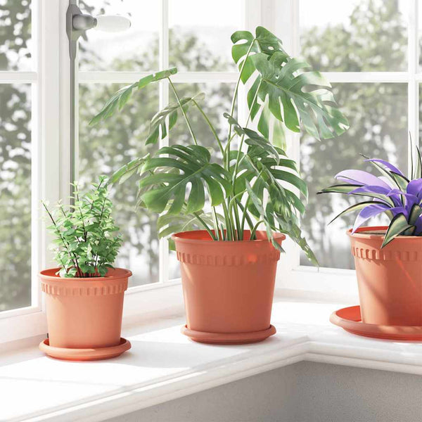 Blumentöpfe Ziegelrot 19 cm, 24er Set