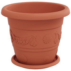 Blumentöpfe 6er Set, Ziegelrot, Ø 26cm