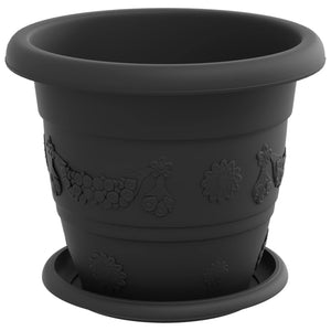 Blumentöpfe Schwarz 6 Stk. Ø 22cm