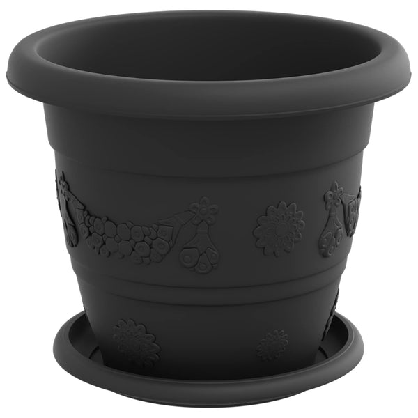 Blumentöpfe Schwarz 6 Stk. Ø 22cm