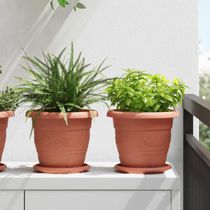 Blumentöpfe Ziegelrot 24er Set Ø22cm