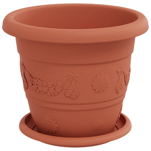 Blumentöpfe Ziegelrot 24er Set Ø22cm