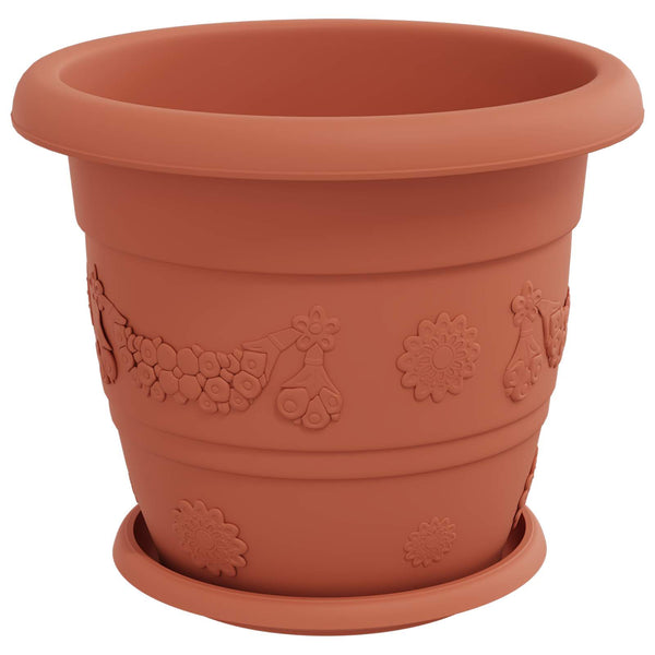 Blumentöpfe Ziegelrot 30 cm, 24er Set