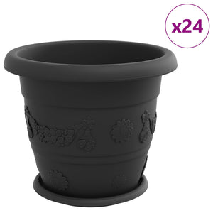 Blumentöpfe Schwarz 34 cm - 24er Set