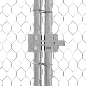 Hühnerkäfig Silber 200x170x177cm
