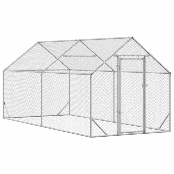 Hühnerkäfig Silber 200x170x177cm