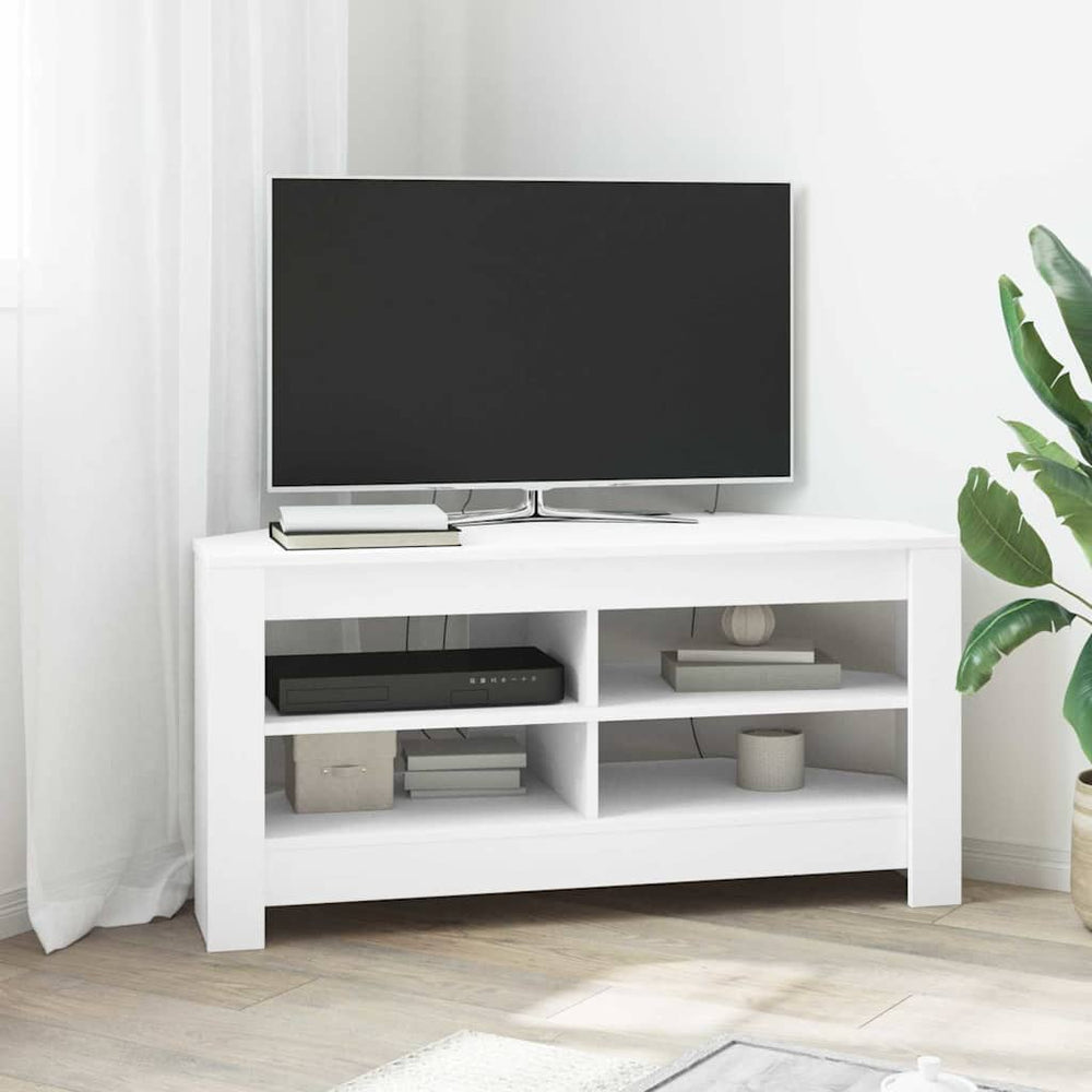 Eck-TV-Schrank Weiß 102 cm