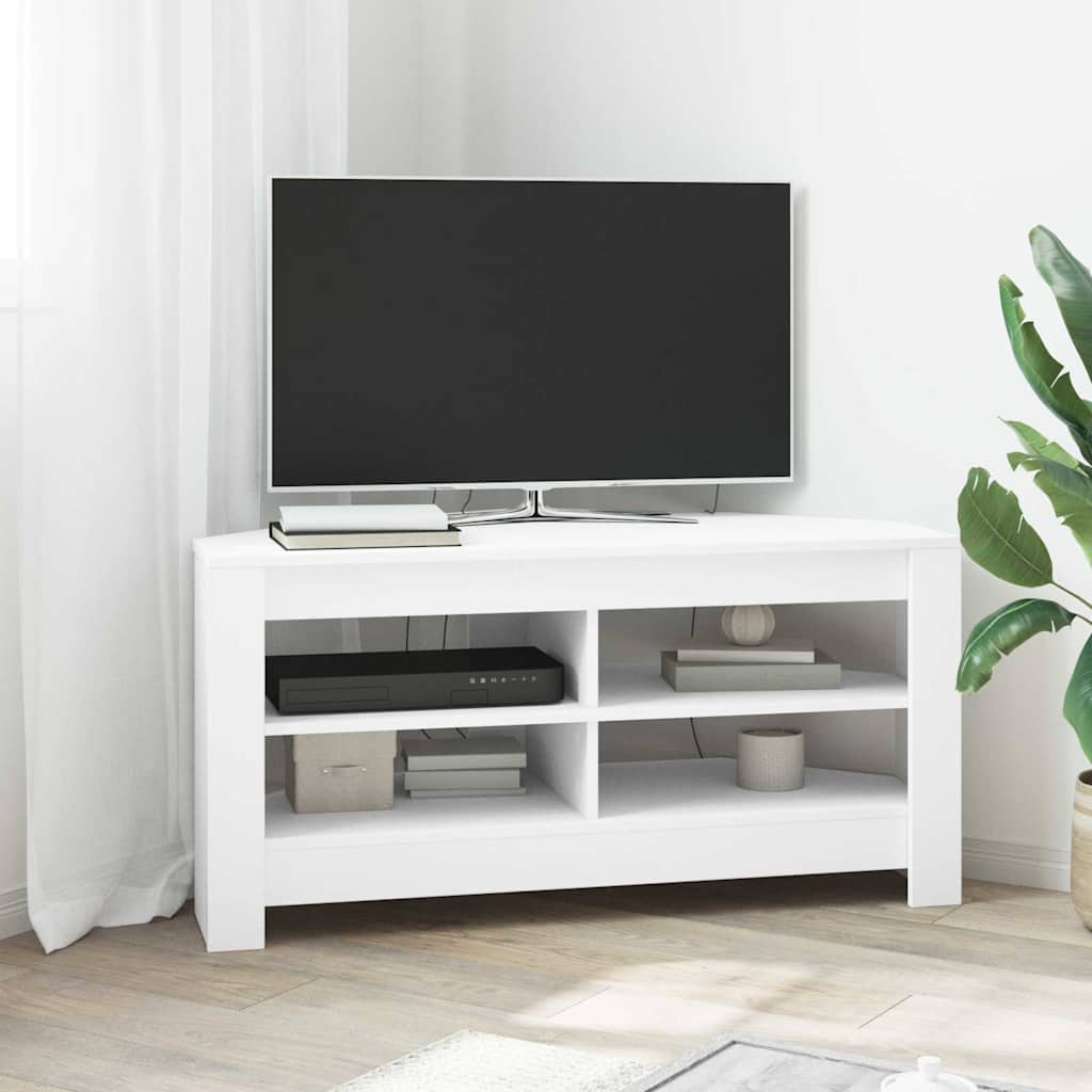 Eck-TV-Schrank Weiß 102 cm