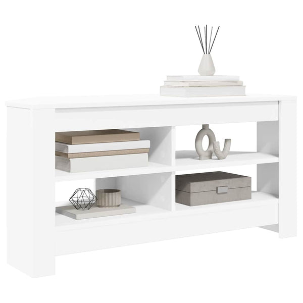 Eck-TV-Schrank Weiß 102 cm