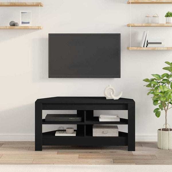 Eck-TV-Schrank Schwarz 102 cm