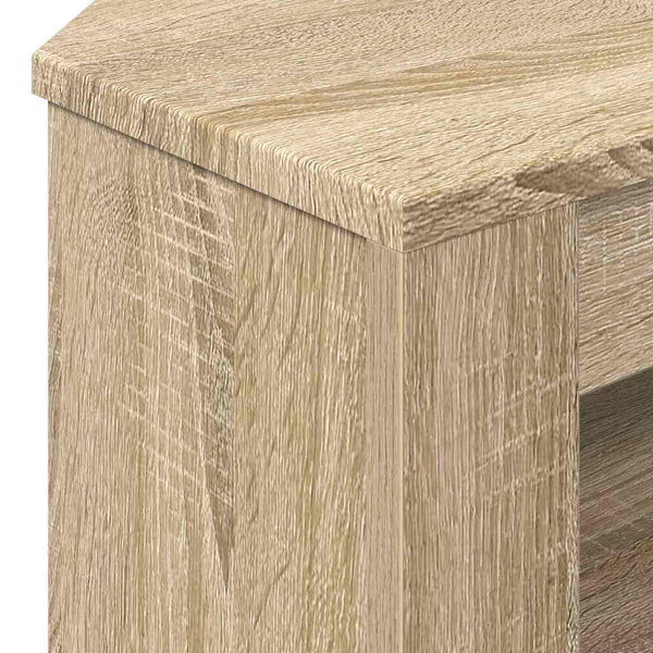 Meuble TV d'angle vidaXL en aggloméré coloris chêne Sonoma 102 x 40,5 x 45 cm