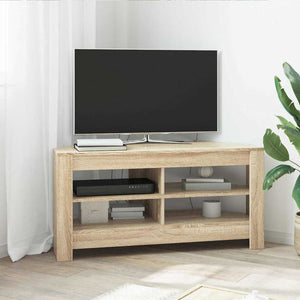 Meuble TV d'angle vidaXL en aggloméré coloris chêne Sonoma 102 x 40,5 x 45 cm