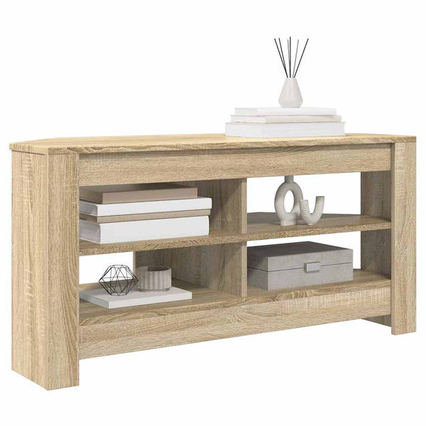 Meuble TV d'angle vidaXL en aggloméré coloris chêne Sonoma 102 x 40,5 x 45 cm