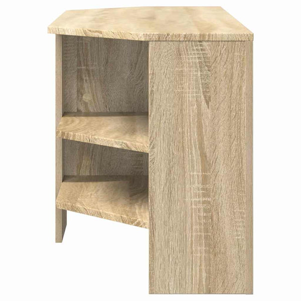 Meuble TV d'angle vidaXL en aggloméré coloris chêne Sonoma 102 x 40,5 x 45 cm