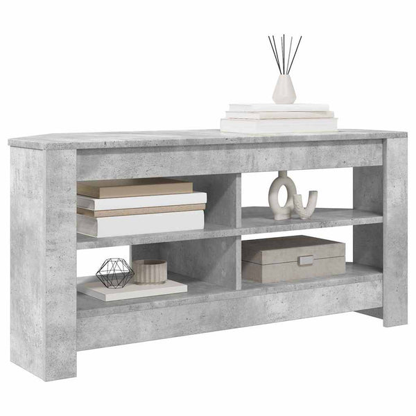 Eck-TV-Schrank, Betongrau, 102 cm