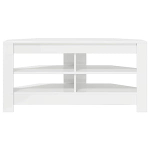 Eck-TV-Schrank Weiß Hochglanz