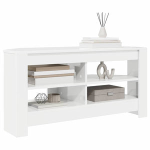Eck-TV-Schrank Weiß Hochglanz