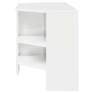 Eck-TV-Schrank Weiß Hochglanz
