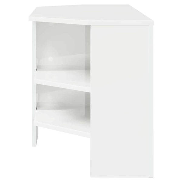 Eck-TV-Schrank Weiß Hochglanz