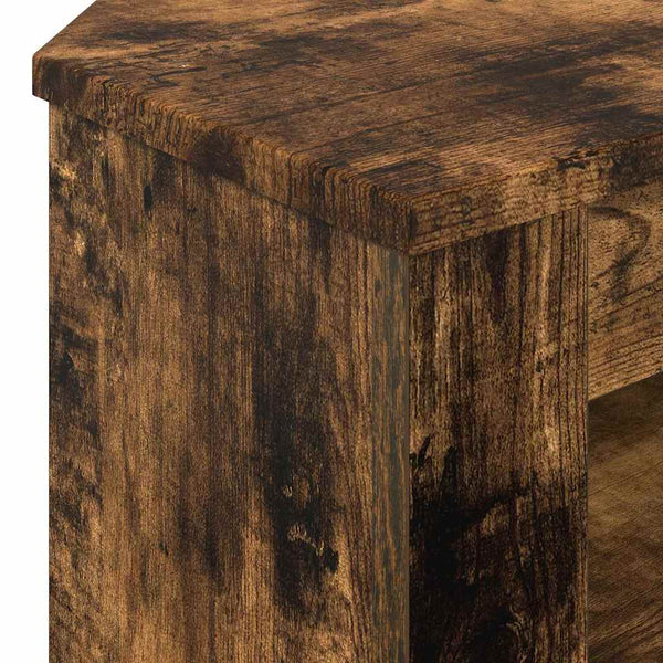 Meuble TV d'angle vidaXL Chêne fumé 102 x 40,5 x 45 cm Bois d'ingénierie
